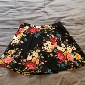 Floral Skater Style Skirt